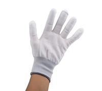 ViaGasaFamido Antistatiques Enduits de PU, Fibre de Nylon, Conception Antidérapante, Longue Durée de Vie, Travailleurs électroniques, Taille S (Grand (bord de verrouillage gris))