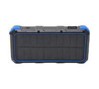 ViaGasaFamido Banque d'énergie Solaire, Chargeur Solaire ABS Portable avec Lumière LED, Banque d'alimentation USB 36800 MAh pour Les Aventures en Plein Air (Blue)