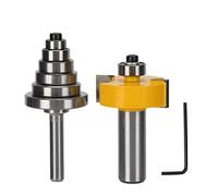 ViaGasaFamido Bit de Routeur Set 1/2 Pouce Shank Tipped Rabbeting Router Bits with Reiners Réglage pour Multi Defets Cutter 3/8in 1/4in 5/8 Pouces 3/4In 7/8 Pouces 1-1/8 Pouces
