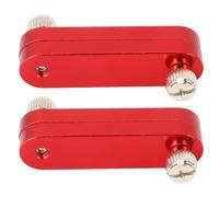 ViaGasaFamido Bloc de Positionnement de Règle 2 Pièces, Arrêt de Règle Réglable en Alliage D'aluminium avec Surface Anodisée pour le Travail du Bois et des Métaux, Pince de Fixation à Bords (rouge)