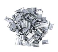 ViaGasaFamido Boucles de Cerclage en Acier Galvanisé, 16 mm, 200 Pièces, 1 kg, Résistance 500 kg, pour Feuillard Plastique