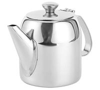 ViaGasaFamido Bouilloire à thé en Acier Inoxydable avec Infuseur 20 Oz 32 Oz Pichet D'eau Froide Théière à Double Paroi pour la Maison Hôtel Restaurant avec Couvercle en Dô (20 onces (environ 500ML))