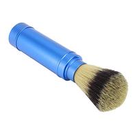 ViaGasaFamido Brosse à Barbe Portable, Manche en Aluminium avec Poils Souples, Outil de Toilettage Compact pour Hommes