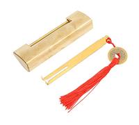 ViaGasaFamido Cadenas Horizontal Chinois en Laiton Antique, Motif Poisson Vintage, Serrure de Boîte à Bijoux Exquise, Parfait pour les Armoires et les Objets de Collection (Couleur laiton)