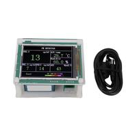 ViaGasaFamido Capteur de qualité de L'air PM1.0 PM10.0 PM2.5 Détection de Température et d'humidité Testeur D'environnement Intérieur avec écran Grand Angle 180°, alimenté par USB pour des