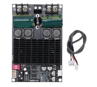 ViaGasaFamido Carte D'amplificateur Pure Post 2x100W Stéréo 200W, Module de Puissance de Caisson de Basses avec Puce TPA3221 et Dissipateur de Chaleur pour l'audio de Voiture, Le Cinéma