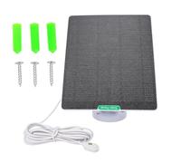 ViaGasaFamido Chargeur Solaire 5W ETFE pour Caméras de Sécurité (WHITE) | Construction Monocristalline, Protection contre L'usure Environnementale, Montage Facile pour une Exposition Solaire Optimale
