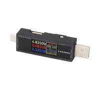 ViaGasaFamido Compteur de Courant de Tension USB, Testeur de Puissance à écran Couleur HD avec en Temps Réel pour l'électronique, Détection de Courant Bidirectionnel DC 4,5-30 V 0-15 A, Analyse