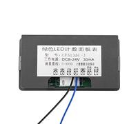 ViaGasaFamido Compteur Numérique LED à 4 Chiffres, Affichage DC 8-24V, Lumière LED Brillante, Haute Précision, Installation Facile avec Câble pour Test D'équipement D'automatisation (GREEN)