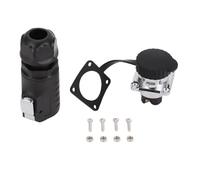 ViaGasaFamido Connecteur D'aviation, Prise à Bride Carrée à 3 Broches, Connecteur électrique à Prise Rapide 25A pour le Stockage D'énergie Photovoltaïque et les Applications de Réseau