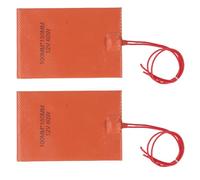 ViaGasaFamido Coussin Chauffant en Silicone, Tapis Chauffant Flexible 12 V 60 W avec Fil en Alliage Ni Cr pour équipement Industriel, Température Constante 100 X 150 Mm jusqu'à 200 ℃