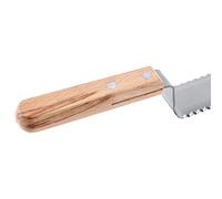 ViaGasaFamido Couteau à Décapsuler pour Apiculture, Lame Dentelée en Forme de Z, 280 Mm en Acier Inoxydable avec Manche en Bois pour Extracteur de Miel, Grattage, Récolte