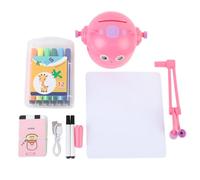 ViaGasaFamido Dessin Robot for Kids Interactive Painting Painting Learning Toy pour Filles Garçons avec 100 Cartes 12 Stylos Colorants (Pink)
