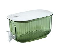 ViaGasaFamido Distributeur de Boissons Transparent de Grande capacité, Bouilloire Froide avec Valve Scellée et Trous de Filtre en Silicone pour les Fêtes de Cuisine à Domicile (GREEN)
