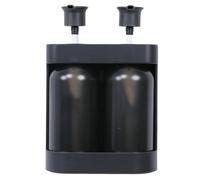 ViaGasaFamido Distributeur de Savon Liquide Mural à Double Chambre, Adhère Facilement avec Une Conception à clé pour Un Remplissage Facile et Une Fixation Adhésive sans Perçage, Parfait pour Les