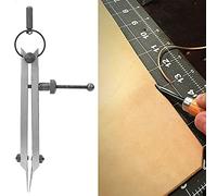 ViaGasaFamido Diviseur d'aile en Acier en Carbone, Outil de Marquage Précis pour l'artisanat en Cuir avec Plusieurs Applications, Portable et Polyvalent, Tête de Terre Fine, 100 Mm / 150 Mm / 200