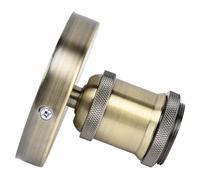 ViaGasaFamido Douille Vintage E26 E27 en Laiton Antique avec Interrupteur Intégré, Support de Plafonnier Rétro, Aluminium et Fer, 85mm Hauteur, pour Cuisine Chambre Salon