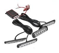 ViaGasaFamido Éclairage de Secours de Voiture, Lumières Stroboscopiques LED Plug and Play avec Télécommande, 4 Modes, Forte Pénétration de la Lumière pour les Avertissements Routiers et Techniques