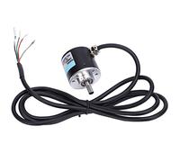 ViaGasaFamido Encodeur Incrémental, Encodeur AB à Deux Phases, Codeur DC 5 à 24V, durabilité élevée, Performances Stables, Aluminium, Matériaux Plastiques, avec Connexion de Couplage Flexible, pour