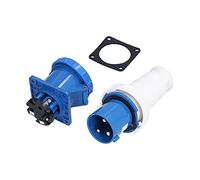 ViaGasaFamido Ensemble de Bouchons et de Douilles Industriels 220V 250V 63A 2P E Connecteur pour le Chantier de Construction de L'aéroport de L'industrie