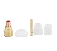 ViaGasaFamido Ensemble de Coupelles de Soudage en Céramique, Accessoires en Alumine, Kit de Buses 10# 12# avec Mandrin, Lentille à Air, Entretoise pour Utilisateurs WP 9 WP 20