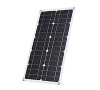 ViaGasaFamido Ensemble de Panneaux Solaires Flexibles 50W avec Contrôleur D'affichage LED pour la Maison, Kit de Panneaux Portables pour le Camping/randonnée (Kit de panneau solaire avec contrôleur