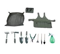 ViaGasaFamido Ensemble D'outils de Jardin de 12 Pièces avec Sac de Rangement Robuste, Poignées Ergonomiques, Revêtement Antirouille pour la Plantation, Le Désherbage et Le Creusement