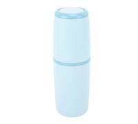 ViaGasaFamido Étui à Brosse à Dents de Voyage, en Plastique Léger avec Support de Dentifrice Compact, Idéal pour Les Voyages d'affaires et Les Voyages (Bleu Clair)
