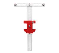 ViaGasaFamido Gabarit de Quincaillerie d'armoire 5 en 1, Guide de Perçage Réglable en Alliage d'aluminium avec Règle de Mesure 'angle de 30 à 135 Degrés pour Poignées de Tiroir de Cuisine et