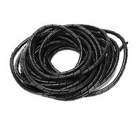 ViaGasaFamido Gaine Spirale de Câble Flexible en PVC, Noir, 8mm Diamètre, 10m Longueur, pour Gestion Câblage Salle Informatique et Atelier