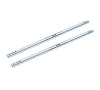 ViaGasaFamido Glissière à Roulement à Billes de Tiroir 2 Pièces, Acier Robuste, Rails de Tiroir Coulissants Lisses pour Armoires et Placards, Longueur 450mm