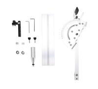 ViaGasaFamido Jauge à Onglets pour Scie à Table Jauge à Onglets pour Scie à Ruban D'angle Précise avec Butée Rabattable en Aluminium Support d'extrémité à 45 Degrés Clôture