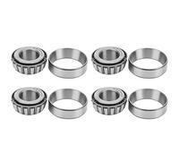 ViaGasaFamido Jeu de Roulements à Rouleaux Coniques 4 Pièces, Chemin de Roulement Conique en Acier, Haute Précision pour Machines-outils, Moteurs, Engrenages Mécaniques