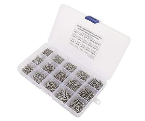 ViaGasaFamido Jeu de Vis Assorties M2 M3 M4, 500 Pièces, Kit de Vis en Acier Inoxydable Résistant à la Rouille et à la Corrosion, avec Récipient en Plastique Réutilisable Pratique, pour la