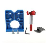 ViaGasaFamido Kit D'alésage de Charnière de 35 Mm Kit de Gabarit de Charnière de Trous de Travail du Bois pour Porte D'armoire avec Tête de Carbure YG8 et Trépan à 8 Mm