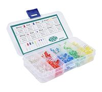 ViaGasaFamido Kit de Diodes Lumineuses à LED 300pcs avec un Stockage organisé en Technologie Avancée, 5 Couleurs Résine Résistante à Impact Durable Résistant, Basse Tension, Indicateurs de Trafic,