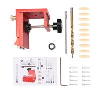 ViaGasaFamido Kit de Gabarit de Trou de Poche avec Profondeur Réglable pour les Projets de Menuiserie, Guide de Perçage D'angle de 15 Degrés, Ensemble Complet en Alliage D'aluminium