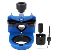 ViaGasaFamido Kit D'installation de Serrure de Porte avec Scie Cloche en Acier au Carbone et Gabarit Réglable pour Portes en Bois (1-3/8" à 1-3/4" d'épaisseur) Ensemble de Perçage de Serrure