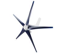 ViaGasaFamido Kit Générateur d'éoliennes, Construction en Alliage et Plastique, 5 Pales Haute efficacité, Alimentation 100 W pour Bateaux et Applications Hors Réseau (12V)