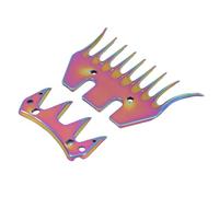 ViaGasaFamido Lame de Cisaille à Mouton, Acier à Haute Teneur en Carbone, Conception à 9 Dents Incurvées, Lame de Remplacement Tranchante pour la Tonte de Laine Dense, Compatible avec Diverses