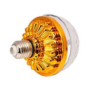 ViaGasaFamido Lampe Rotative LED Polychrome, Matériau ABS, Ampoule RVB de Synchronisation de Musique, Lumière Changeante de Couleur pour les Fêtes et la Décoration Intérieure (Ampoule dorée (6