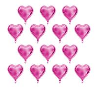 ViaGasaFamido Lot de 10 Ballons en Aluminium en Forme de Cœur de 25 Cm, Fermeture Automatique Après Gonflage, Sûrs et Résistants, aux Couleurs Vives, Parfaits pour les Fêtes, Mari (Rosé)