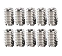 ViaGasaFamido Lot de 10 écrous Réducteurs de Réparation de Filetage en Acier Inoxydable de 10 Mm avec Filetage Femelle M4 X 0,7 et Filetage Mâle M6 X 1,0 pour L'aviation, les Automobiles, les