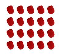 ViaGasaFamido Lot de 20 Housses en Mousse pour Microphone Lavalier, Filtres de Réduction du Bruit Stabilisants pour une Sortie Sonore Claire, Parfaits pour les Performances, 2 X 1,7 X 1,7 Cm (rouge)