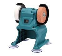 ViaGasaFamido Meuleuse D'établi 150 W 5 500 Tr/min, Moteur en Cuivre à Aimant Permanent avec Roues en Corindon Brun Grossier et Fin, Protection Métallique de 3 Mm pour L'affûtage des Métaux,