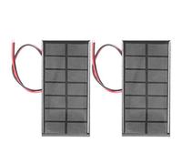 ViaGasaFamido Mini Chargeur de Cellules Solaires, 2PCS DC3.5V 250mA Panels Solaires Polysicicon avec Câble de 30 Cm pour Les Lumières de la Pelouse Solaire, Systèmes d'alimentation de