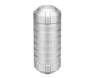 ViaGasaFamido Mini Cryptex, Serrure à Code en Alliage d'aluminium avec Mot de Passe par Défaut ILOVEU, Cadeau Unique pour la Saint-Valentin et les Anniversaires