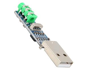 ViaGasaFamido Mini Decoder DAC Decoder High Performance pour la Carte Son pour Le Port USB L'ordinateur, USB Food 5 V Écoute de Musique Auteur (PCM2704)