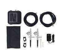 ViaGasaFamido Mini Kit de Compresseur D'Aérographe, Pistolet Aérographe Portable de 15 Psi avec Buse de 0,2 Mm, Tasse de Peinture de 5 Ml pour Modèle de Peinture, Maquillage D'art D'ongle