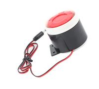 ViaGasaFamido Mini Klaxon d'alarme Filaire 110 DB DC 12 V, Plastique et Métal, Sirène de sécurité Puissante pour Système d'alarme Antivol Domestique, Garage et Bureau
